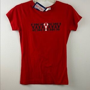 NWT Bon Temps Red Crawfish Graphic Tee XS